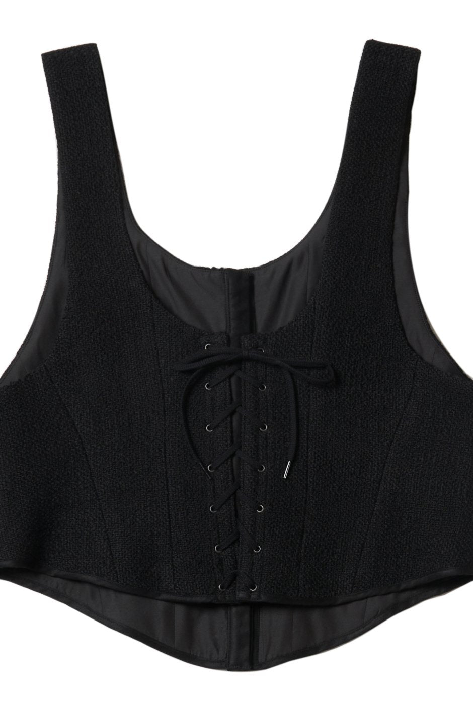 WRYHT - LACED BACK CORSET VEST - BLACK