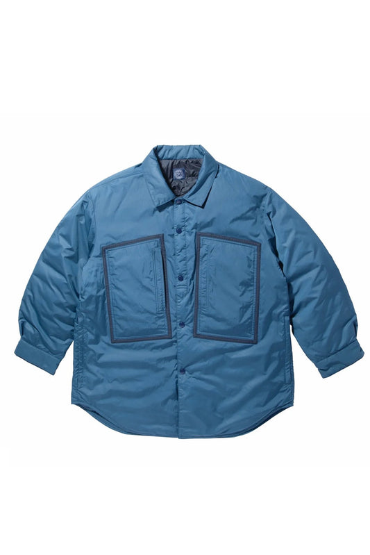 Porter Classic - SHEEN NYLON SHIRT COAT - BLUE