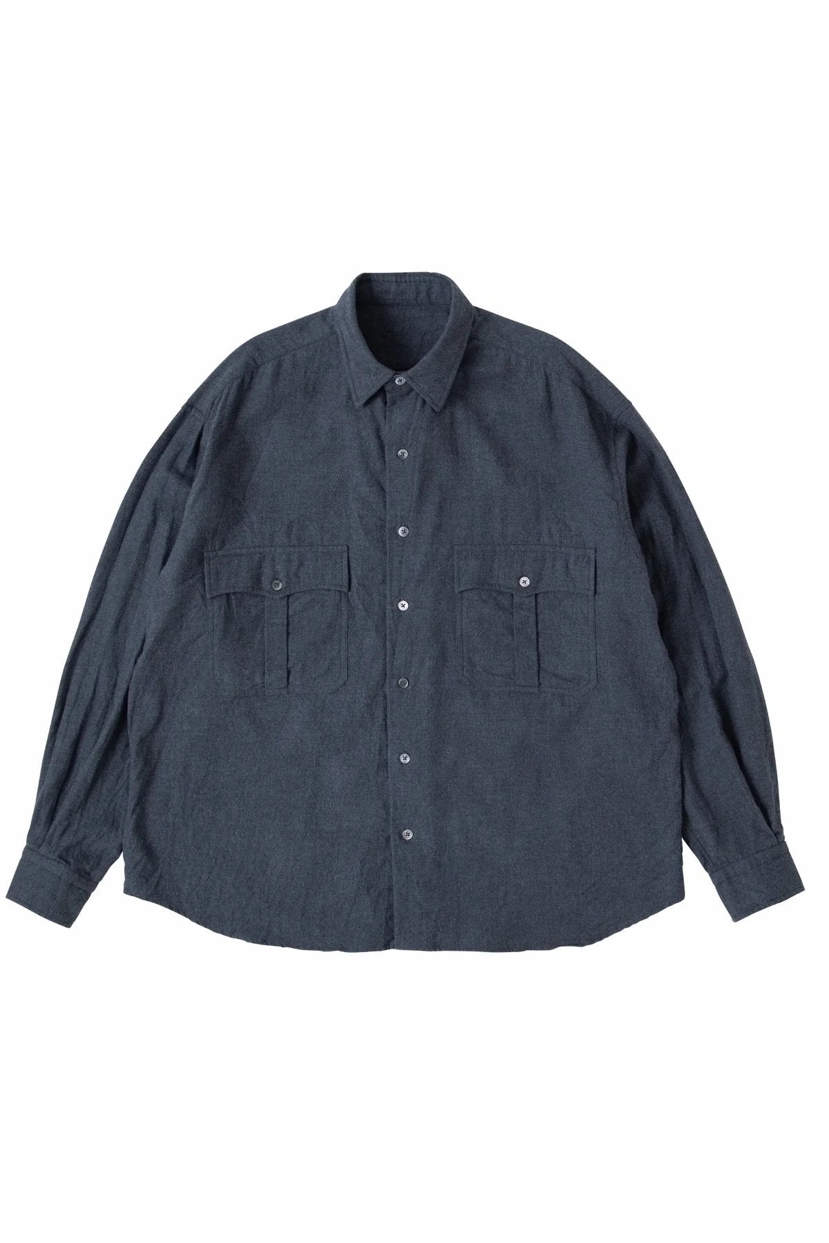 Porter Classic - ROLL UP FLANNEL SHIRT - CHARCOAL GRAY