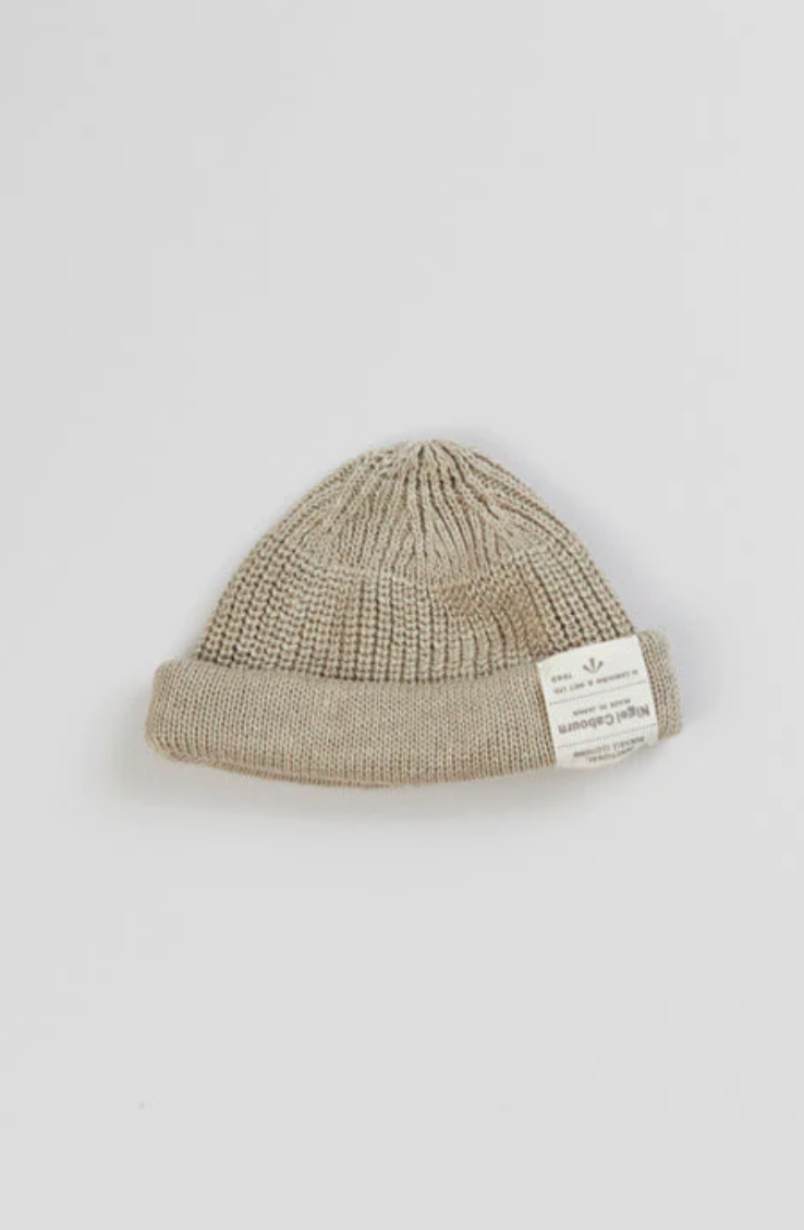 ◯ Nigel Cabourn - BEANIE LINEN - IVORY