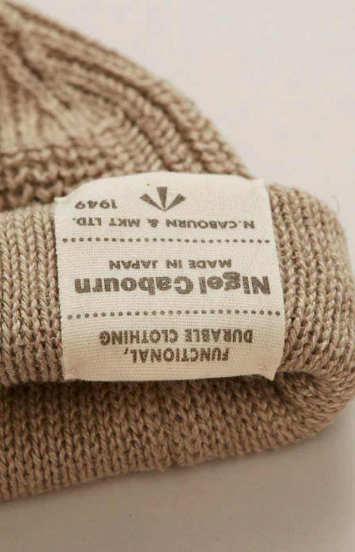 ◯ Nigel Cabourn - BEANIE LINEN - IVORY