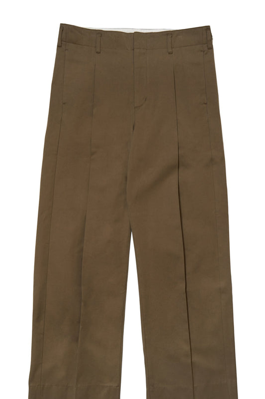 calmlence - PANTS004 - SINGLE PLEATED WIDE - KHK