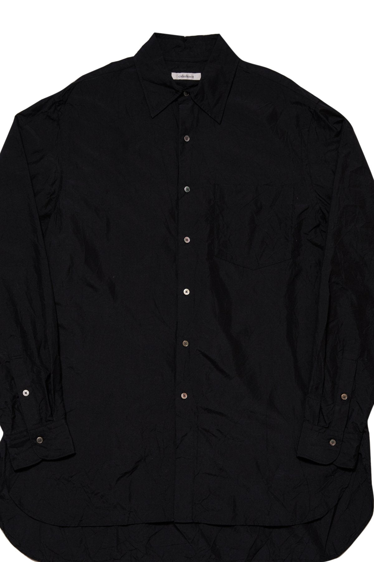 calmlence - SHIRT003 - REGULAR COLLAR SHIRT - BLK