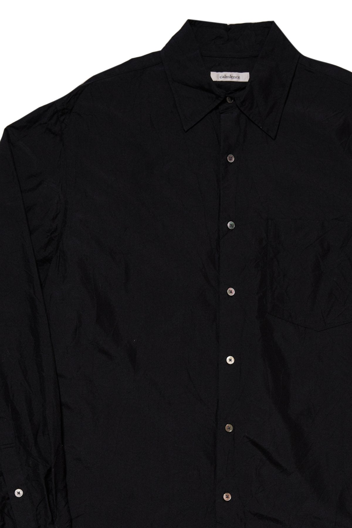 calmlence - SHIRT003 - REGULAR COLLAR SHIRT - BLK