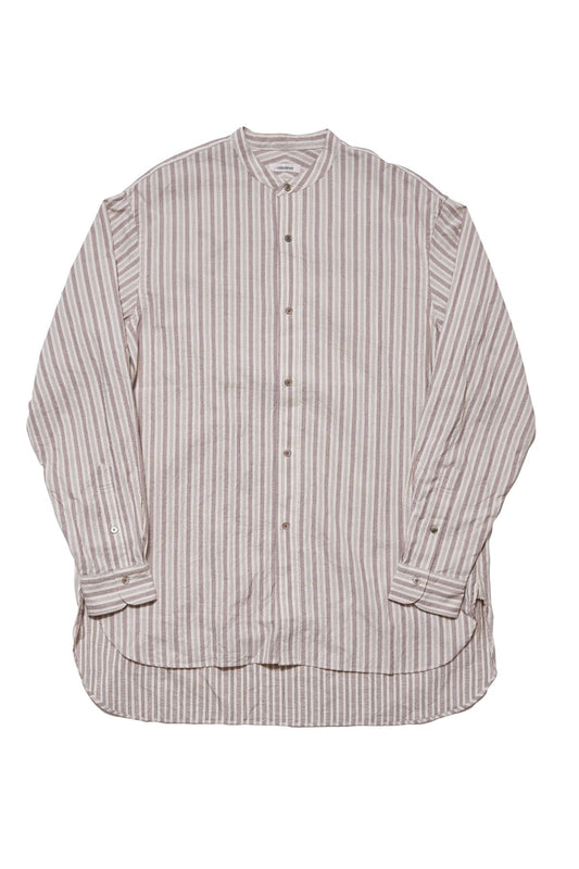 calmlence - SHIRT003 - BAND COLLAR SHIRT - REDST