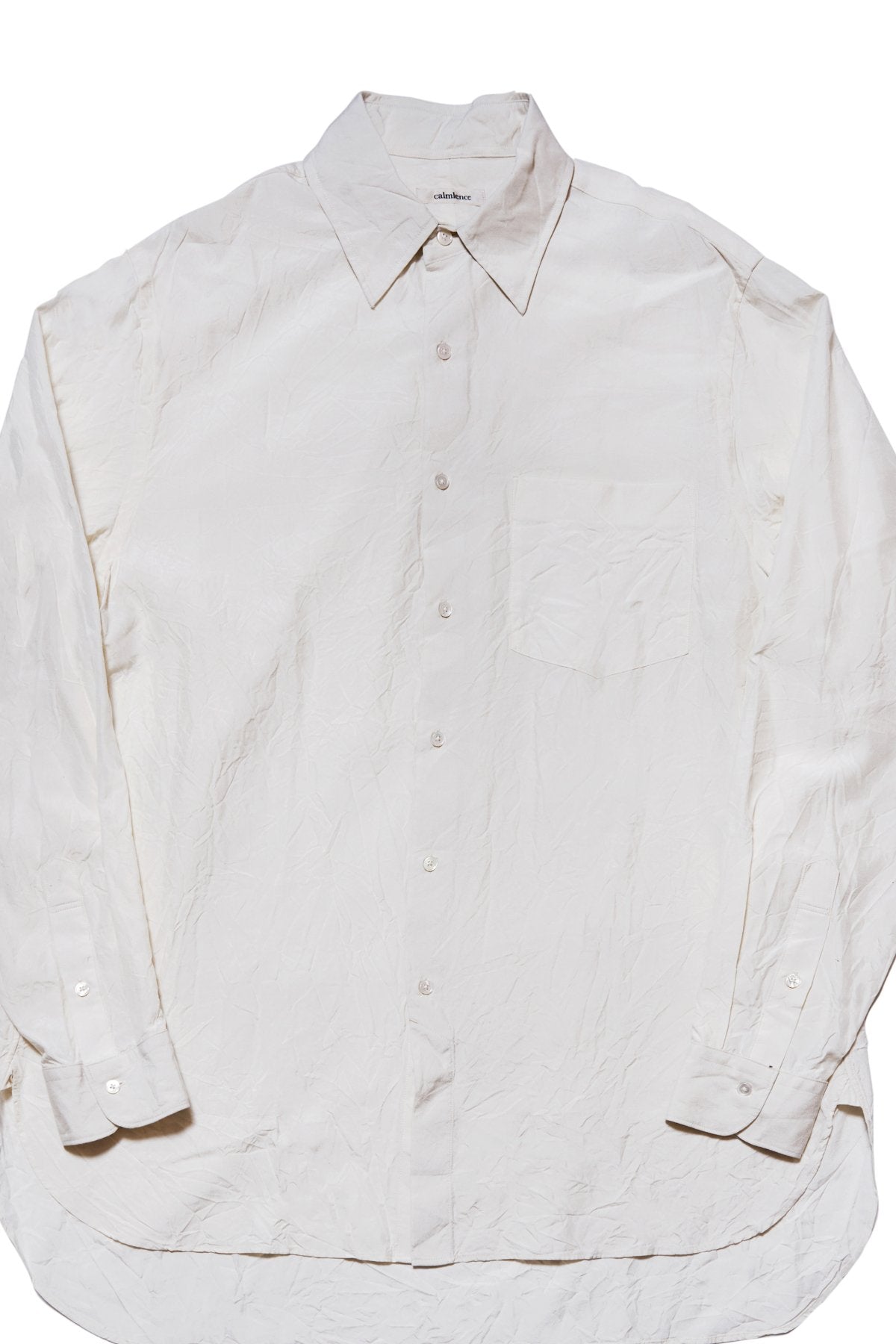 calmlence - SHIRT003 - REGULAR COLLAR SHIRT - WHITE