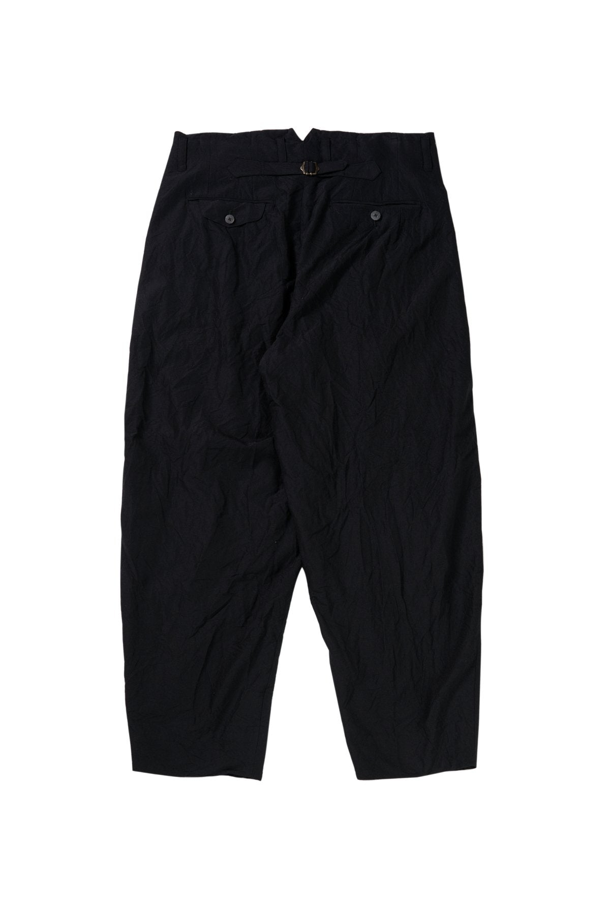 calmlence - PANTS008 - TRIPLE PLEATED WIDE - BLK