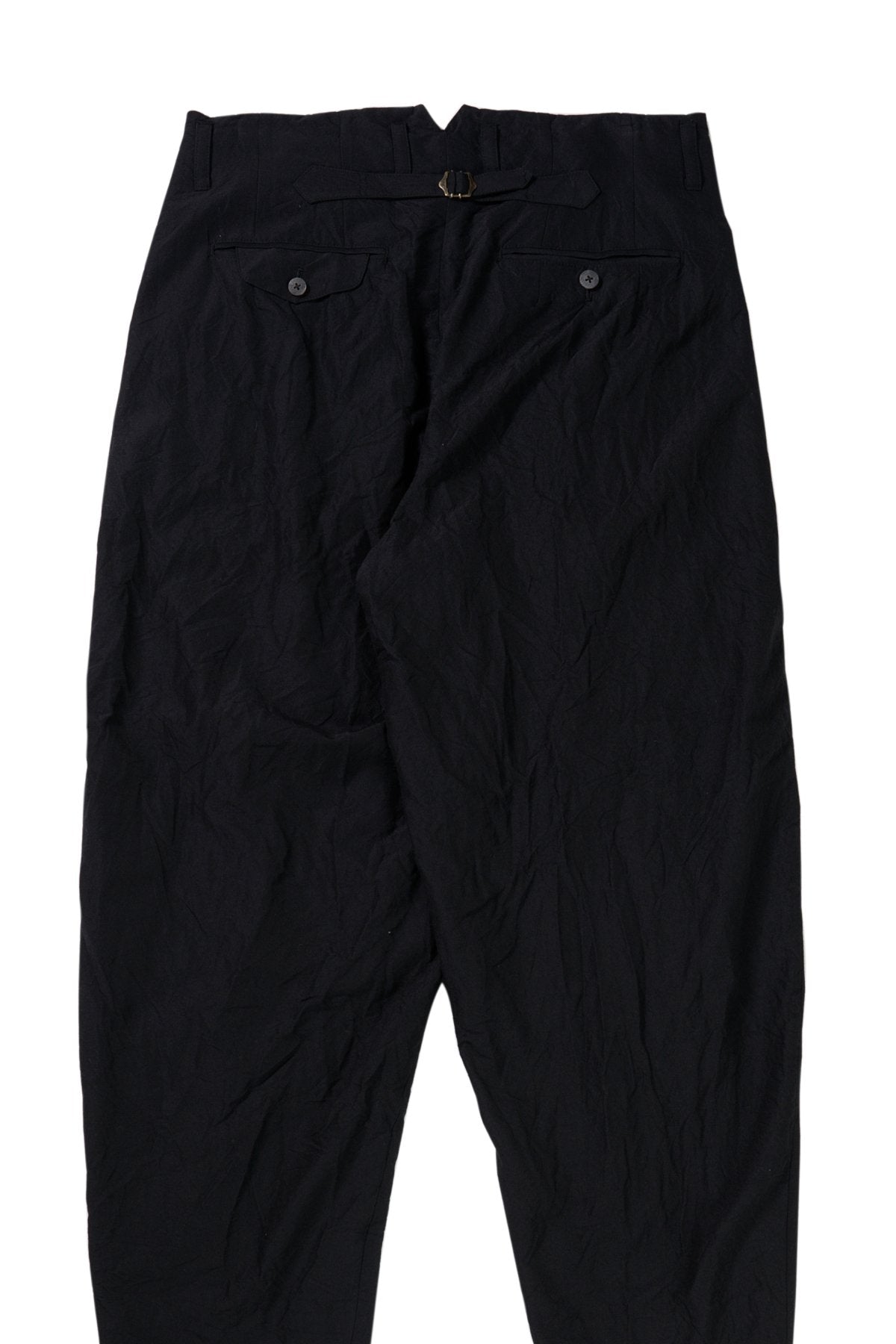 calmlence - PANTS008 - TRIPLE PLEATED WIDE - BLK