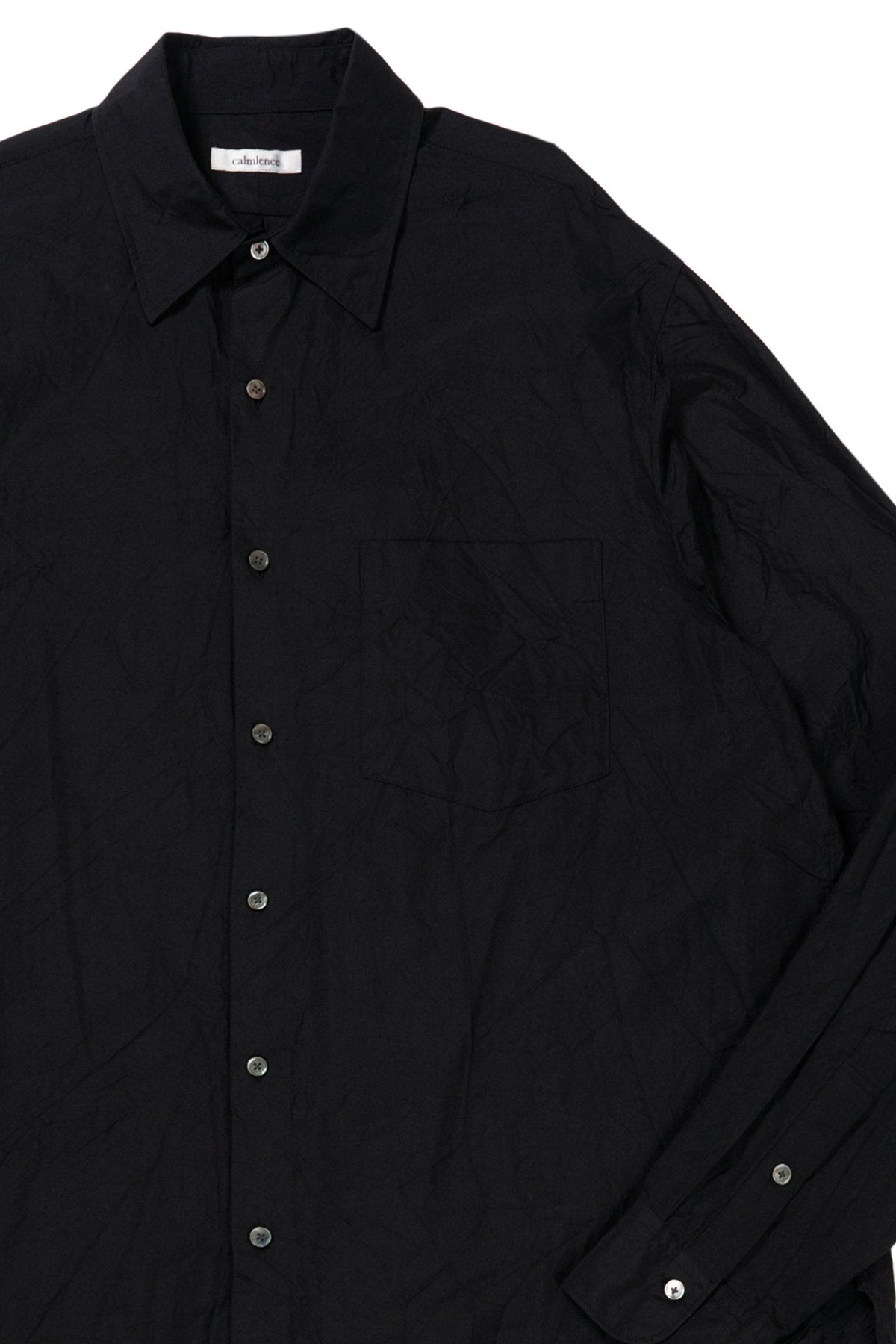 calmlence - ★★★ SHIRT003 - REGULAR COLLAR SHIRT - BLK