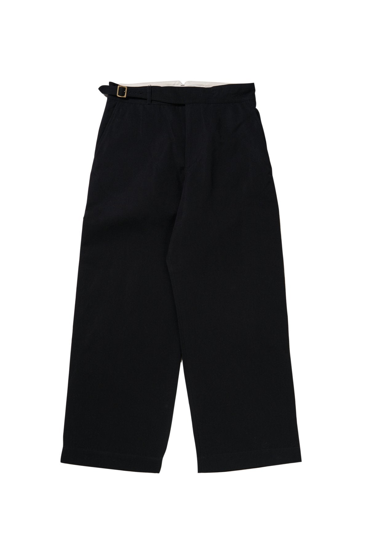 calmlence - PANTS009 - NO PLEATED GURKHA - BLK