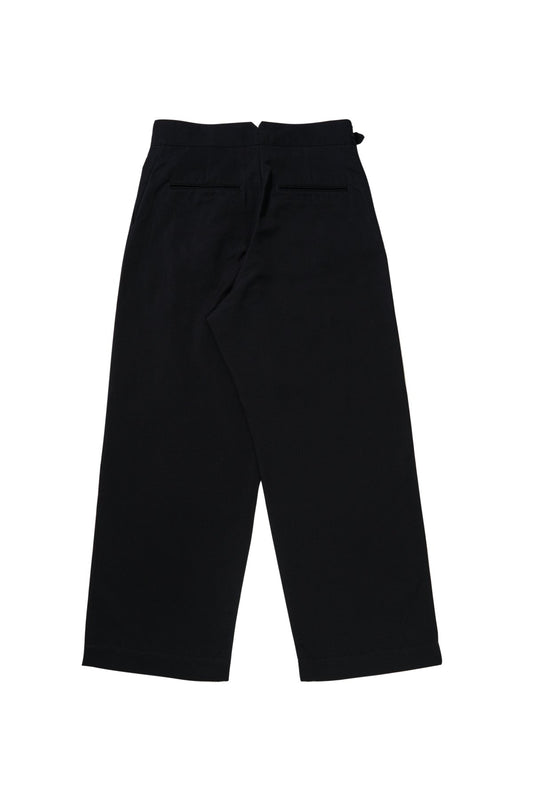 calmlence - PANTS009 - NO PLEATED GURKHA - BLK