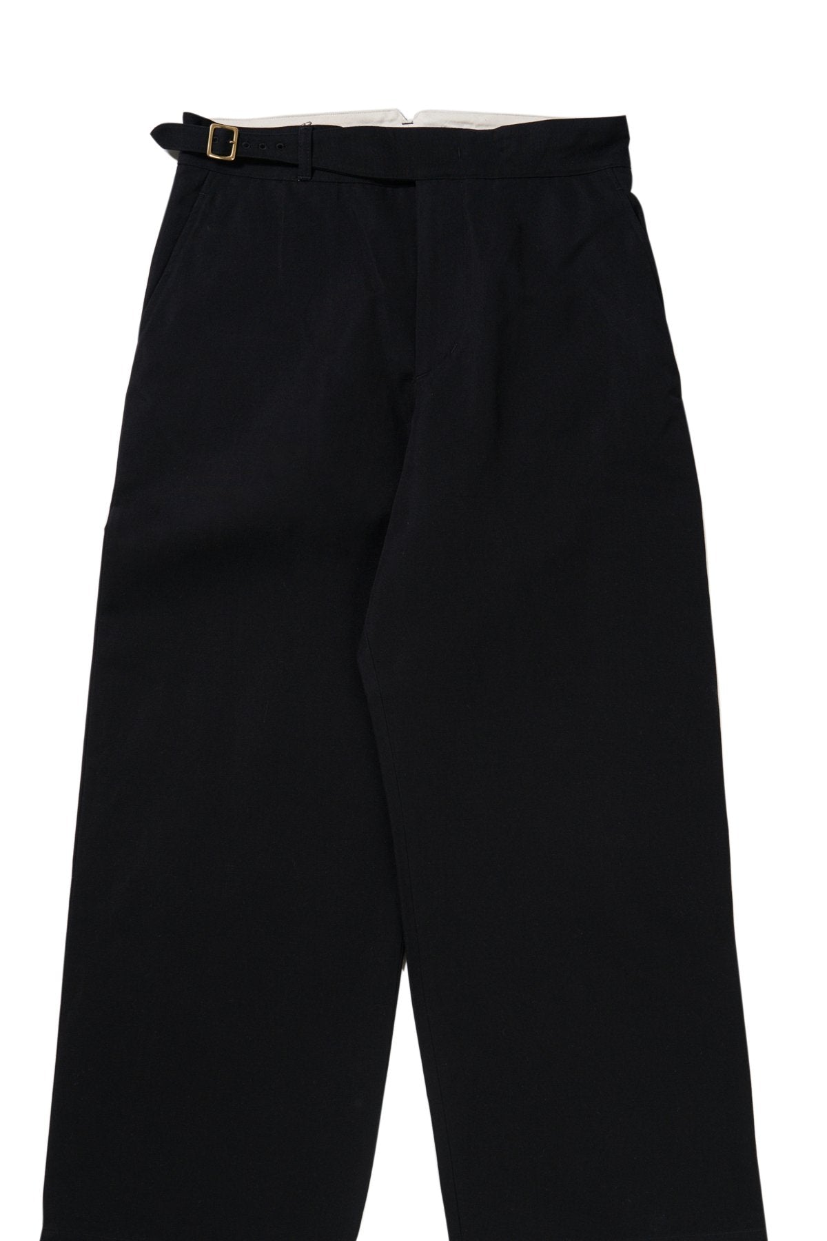 calmlence - PANTS009 - NO PLEATED GURKHA - BLK