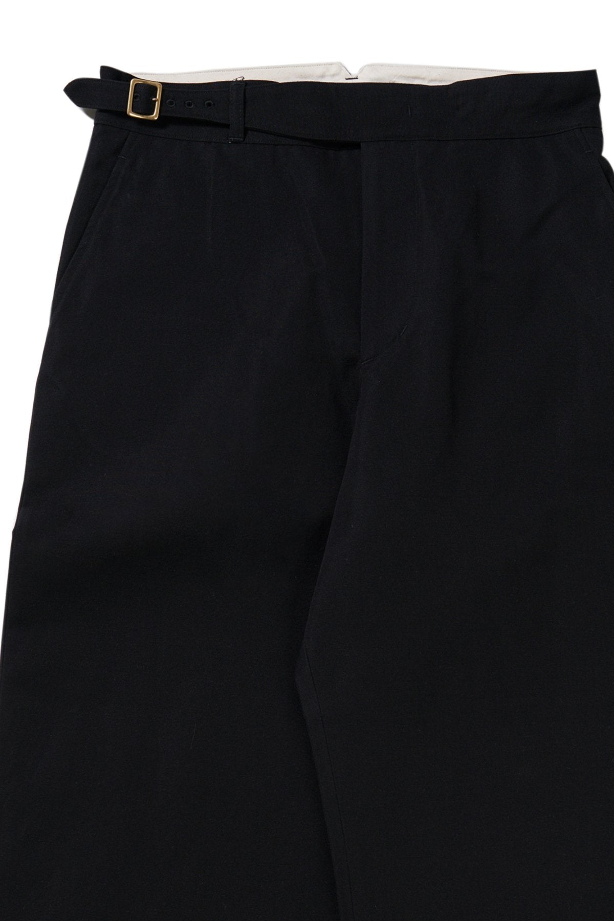 calmlence - PANTS009 - NO PLEATED GURKHA - BLK