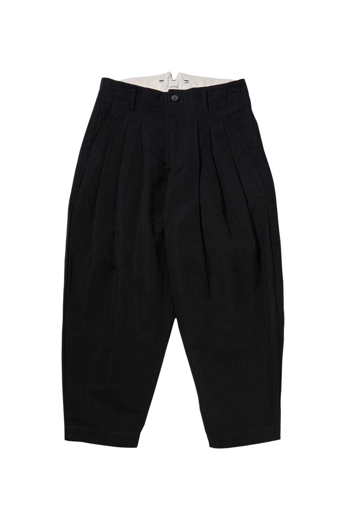 calmlence - PANTS010 - TRIPLE PLEATED WIDE - BLK