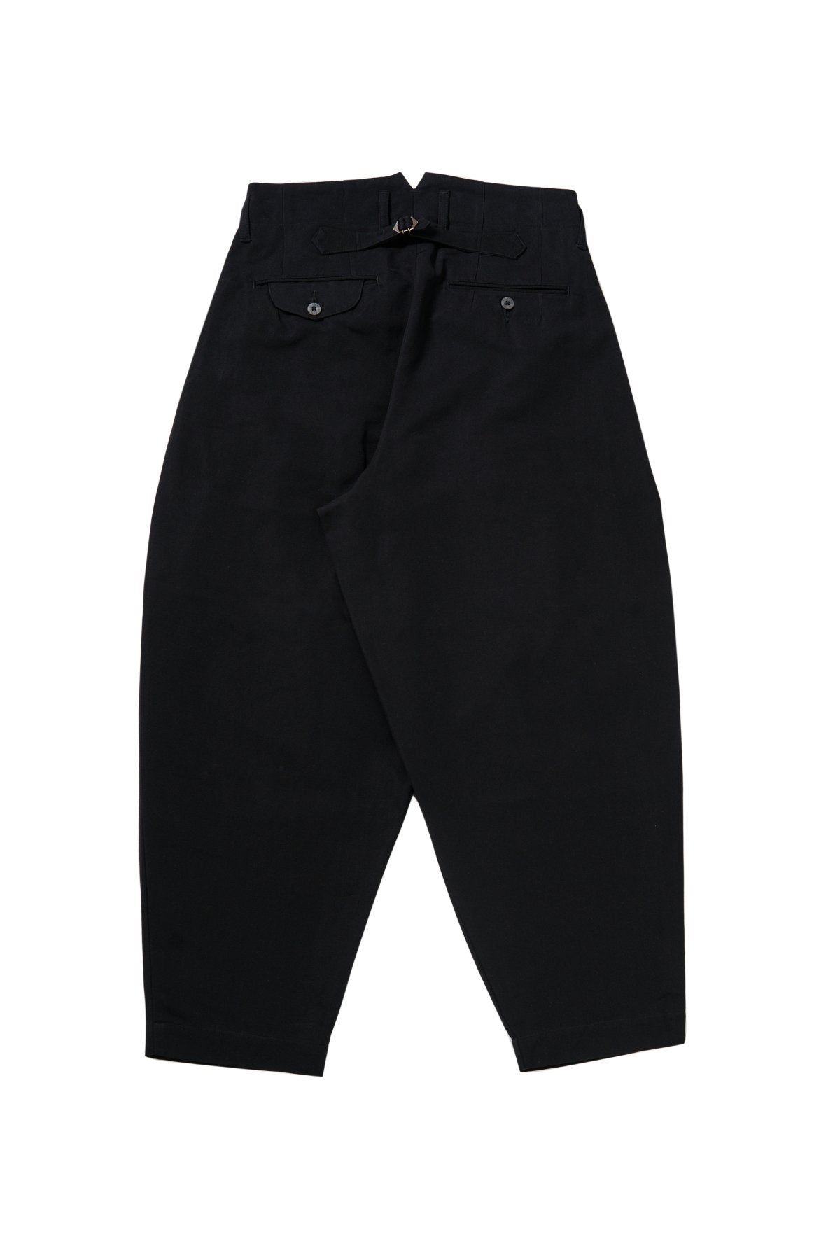 calmlence - PANTS010 - TRIPLE PLEATED WIDE - BLK