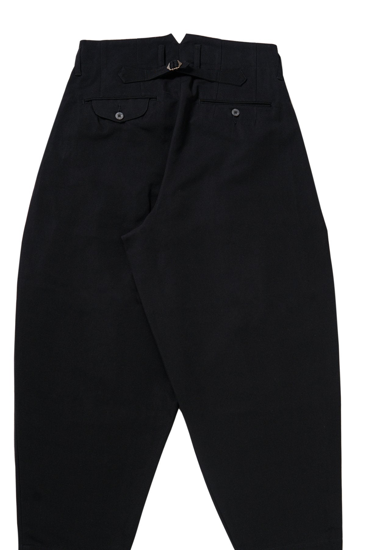 calmlence - PANTS010 - TRIPLE PLEATED WIDE - BLK