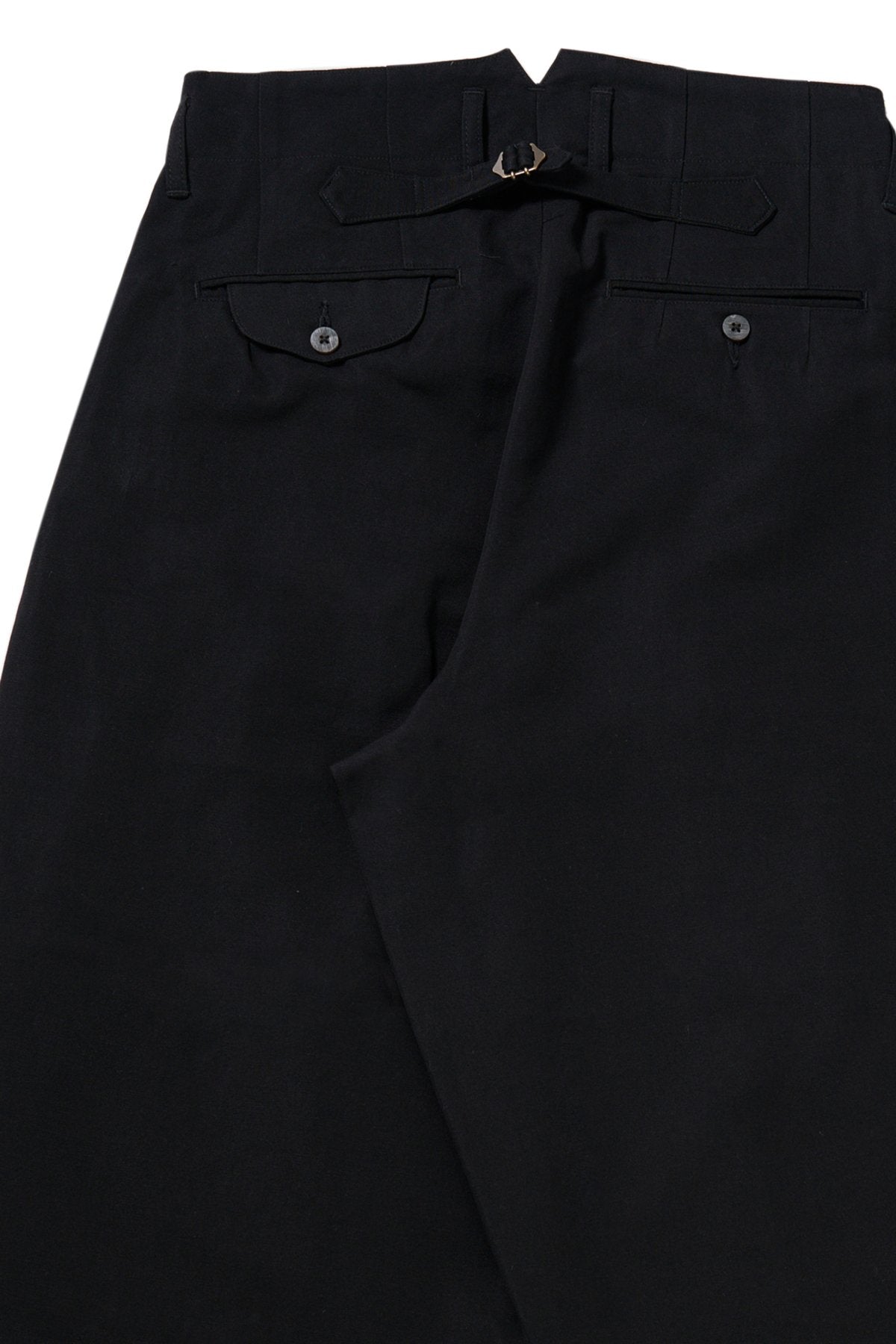 calmlence - PANTS010 - TRIPLE PLEATED WIDE - BLK