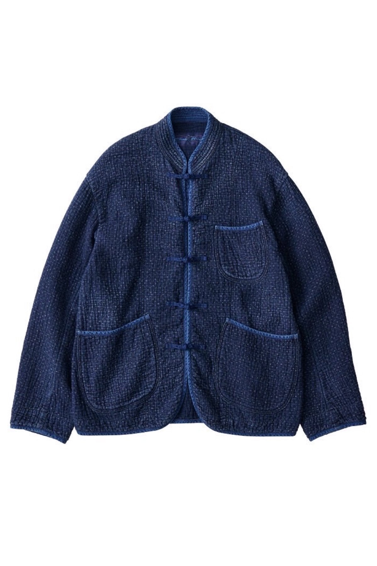 Porter Classic - NEW SASHIKO CHINESE JACKET - BLUE