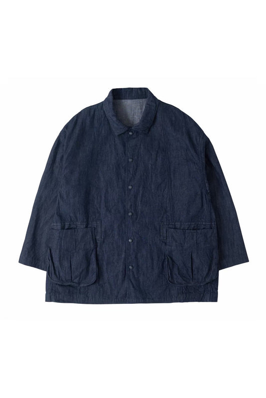 Porter Classic - CLASSIC DENIM MIL-SHIRT JACKET - NAVY