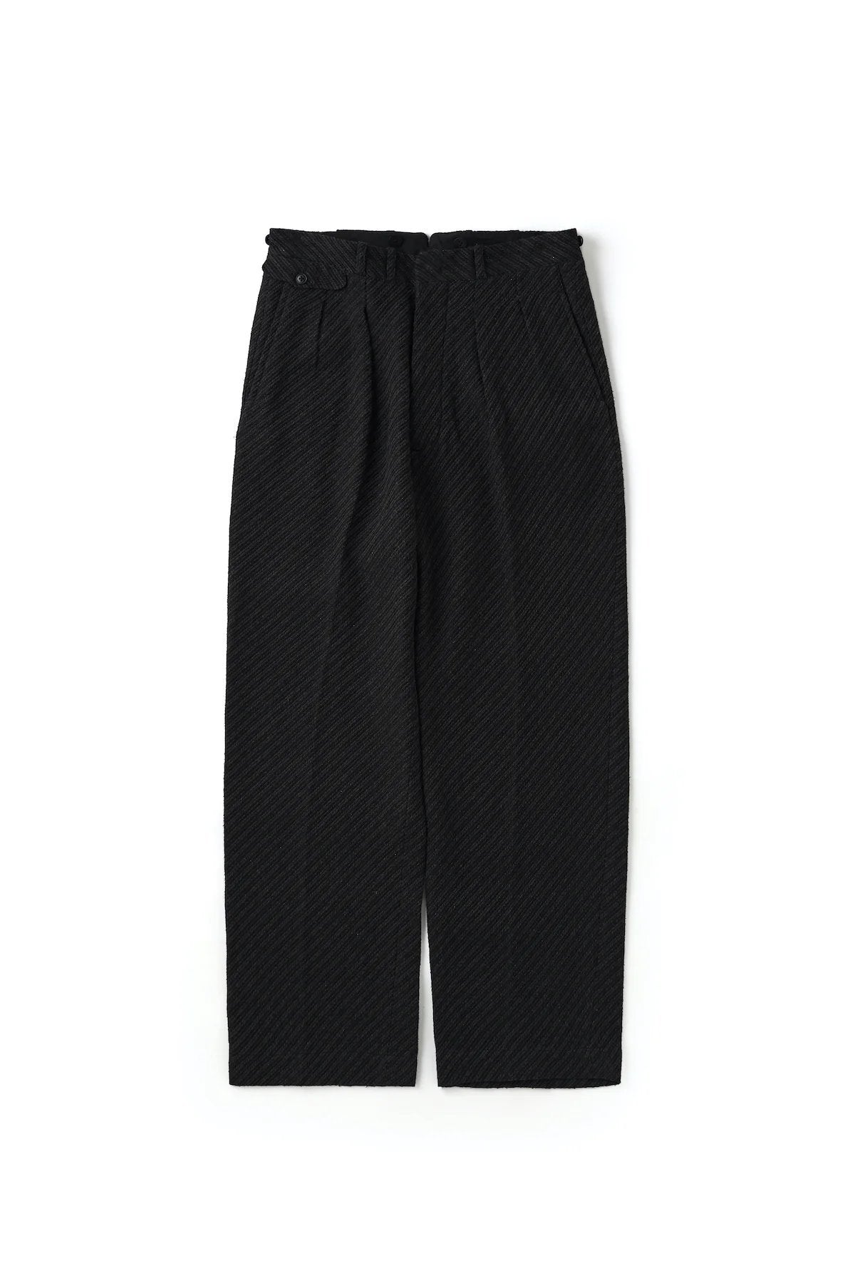 OLD JOE - DOUBLE-PLEATED DRAPE TROUSER - TWILL(BLACK)