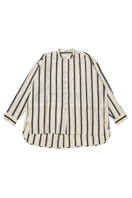 toogood - THE PEDLAR SHIRT BOLD STRIPE - FLINT/RAW