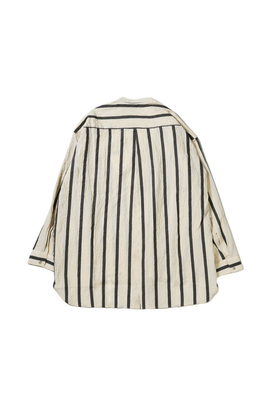 toogood - THE PEDLAR SHIRT BOLD STRIPE - FLINT/RAW