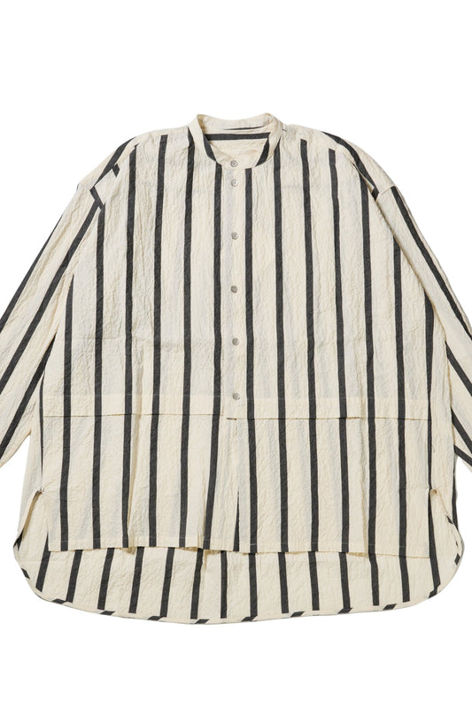 toogood - THE PEDLAR SHIRT BOLD STRIPE - FLINT/RAW