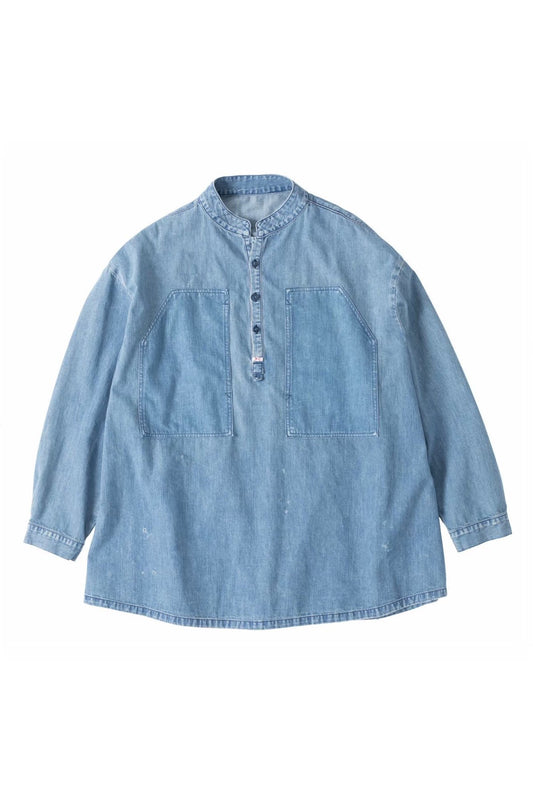 Porter Classic - CANNERY ROW DENIM SMOCK SHIRT - BLUE