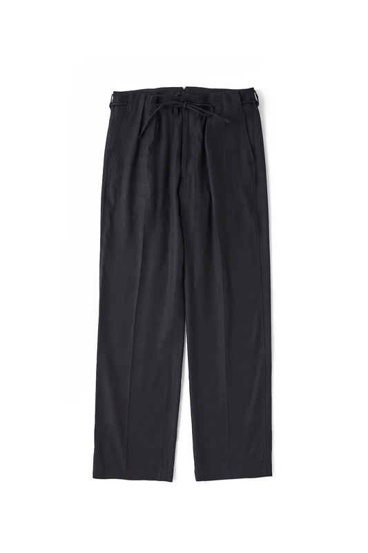 OLD JOE - HIDDEN LOOP BUDDY TROUSER(SILK LINEN) - BLACK