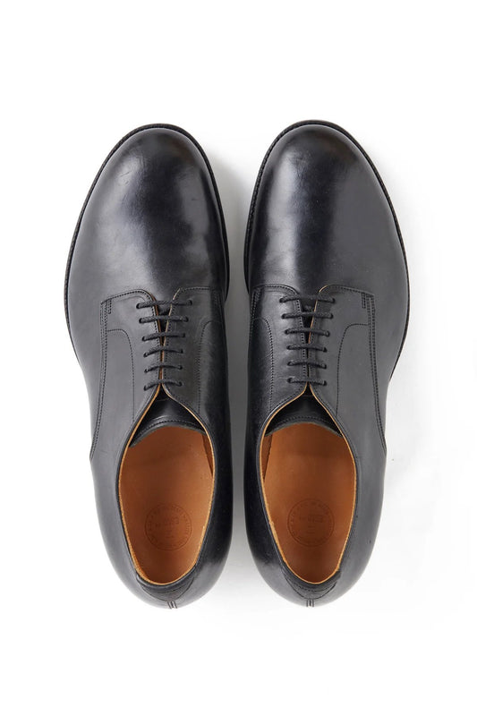 OLD JOE - "The Officer" STUNNING LEATHER OXFORD SHOES -  BLACK HORSE BUTT