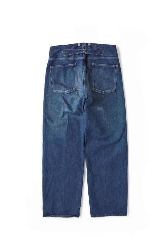 OLD JOE - BELTLESS WAIST JEAN TROUSER"990"  - FADE  INDIGO