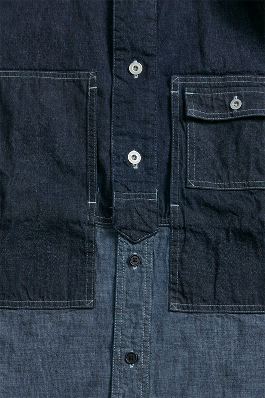 ◯ Nigel Cabourn - UTILITY SHIRT TYPE2 10oz DENIM - INDIGO