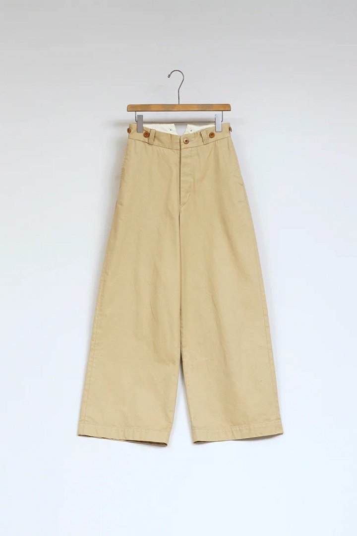 Nigel Cabourn woman - WIDE CHINO PANT - BEIGE