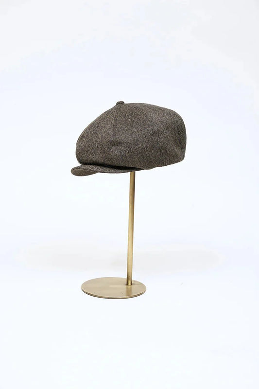 ◯ Nigel Cabourn - CASQUETTE BLACK CHAMBRAY HEMP - CHARCOAL  GRAY