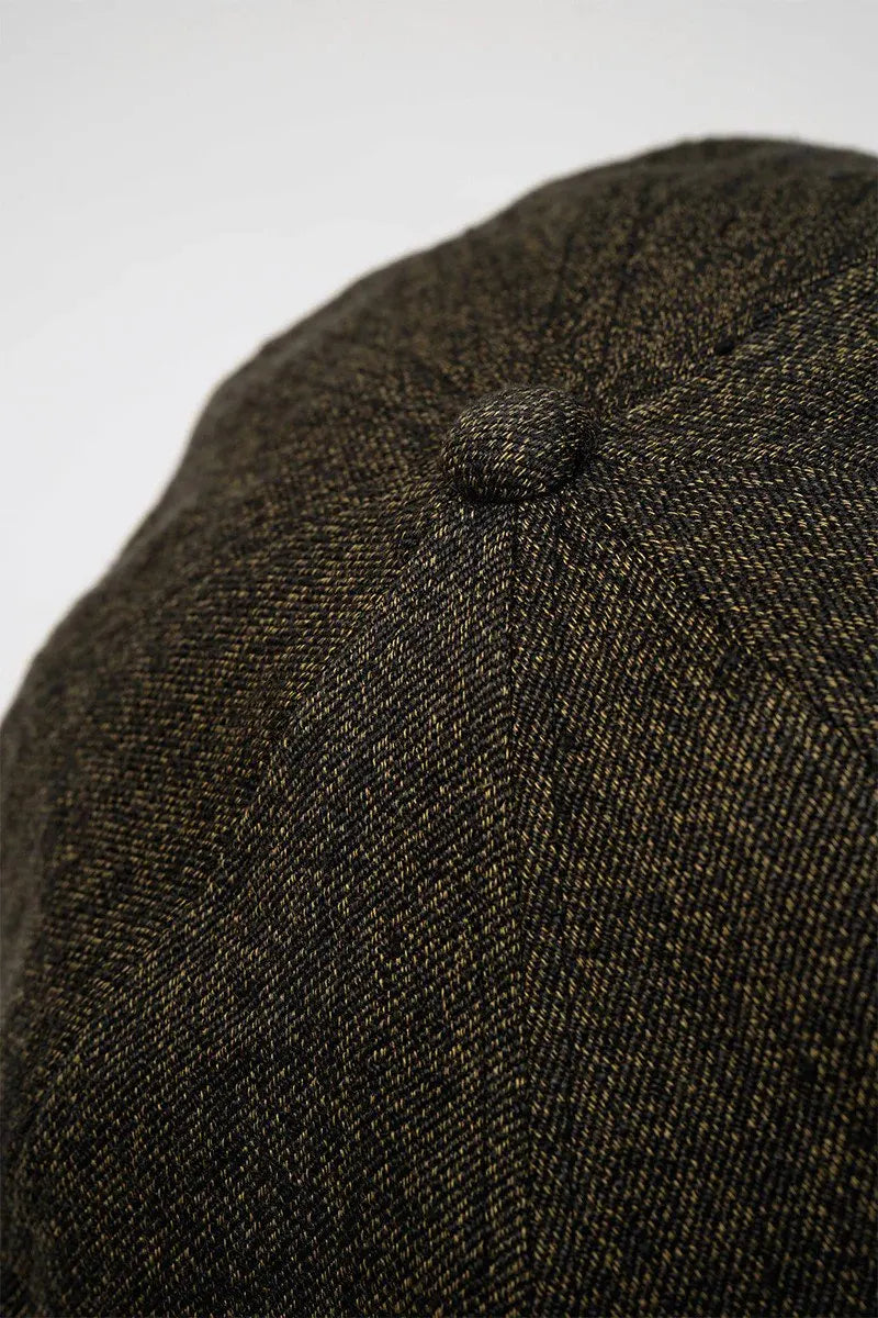 ◯ Nigel Cabourn - CASQUETTE BLACK CHAMBRAY HEMP - CHARCOAL  GRAY