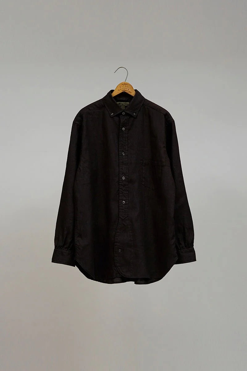 ◯ Nigel Cabourn - BRITISH OFF SH HEMPHORSE CLOTH - CHARCOAL  GRAY