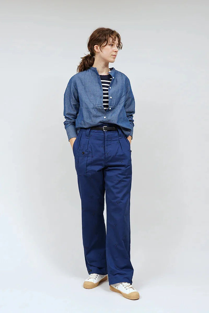 ◯ Nigel Cabourn woman - DRESS SHIRT DUNGAREE - INDIGO -