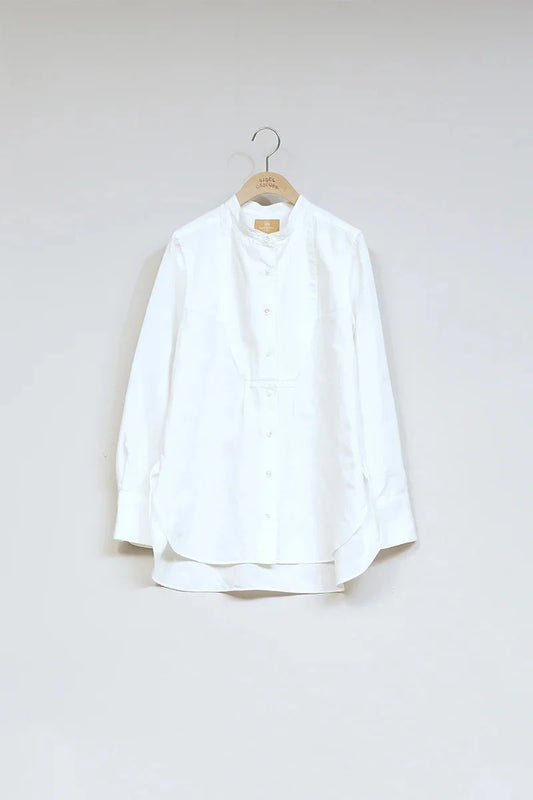 ◯ Nigel Cabourn woman - DRESS SHIRT DUNGAREE - WHITE -