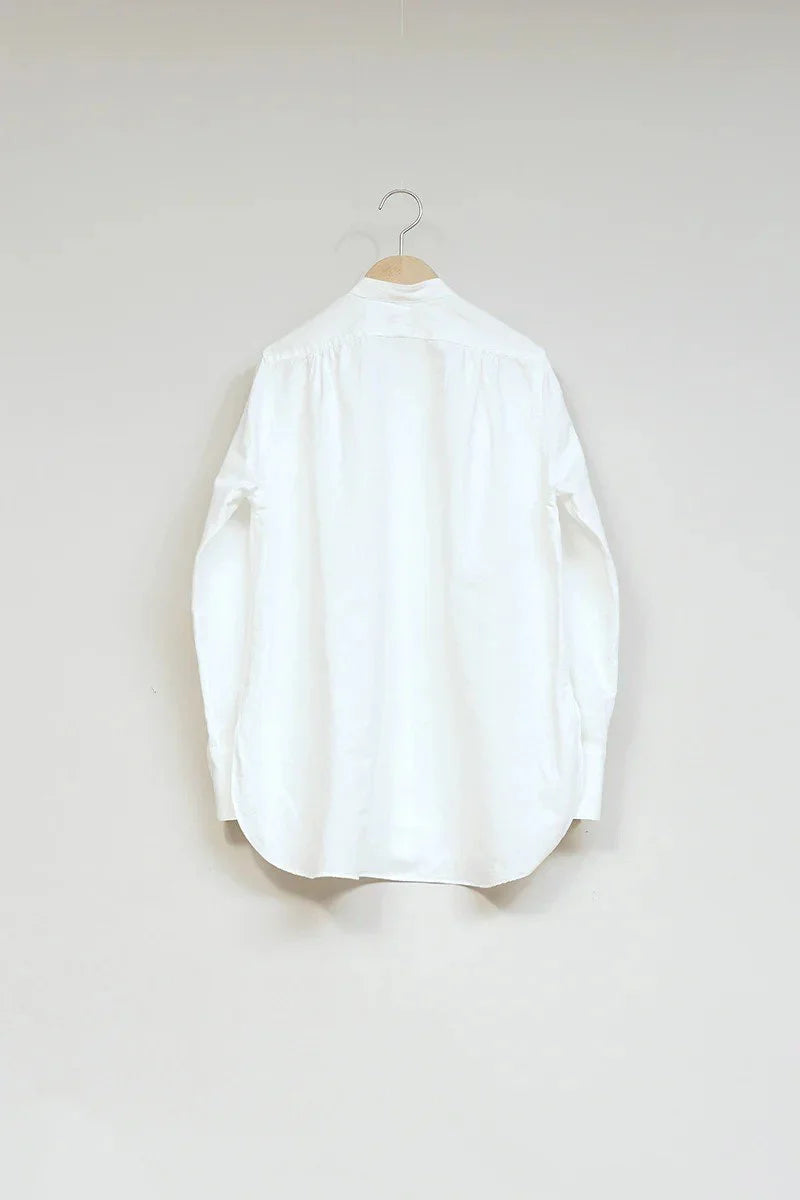 ◯ Nigel Cabourn woman - DRESS SHIRT DUNGAREE - WHITE -