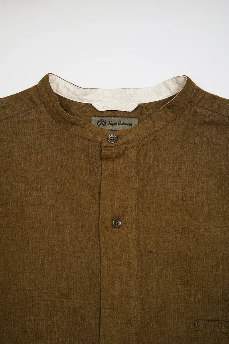 ◯ Nigel Cabourn - UTILITY SHIRT HEMPHORSE CLOTH - KHAKI