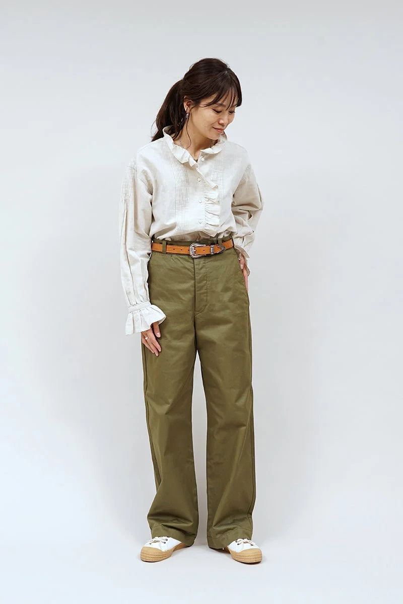 ◯ Nigel Cabourn woman - STRAIGHT CHINO PANT - GREEN -