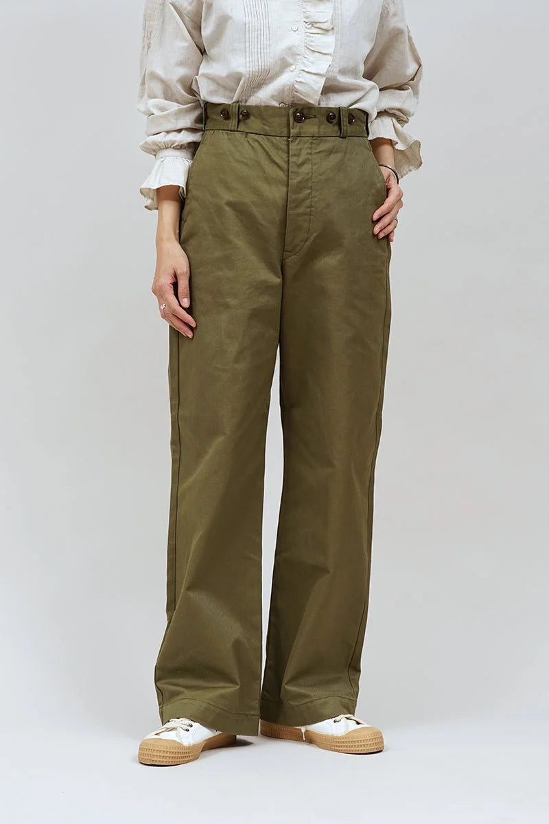 ◯ Nigel Cabourn woman - STRAIGHT CHINO PANT - GREEN -