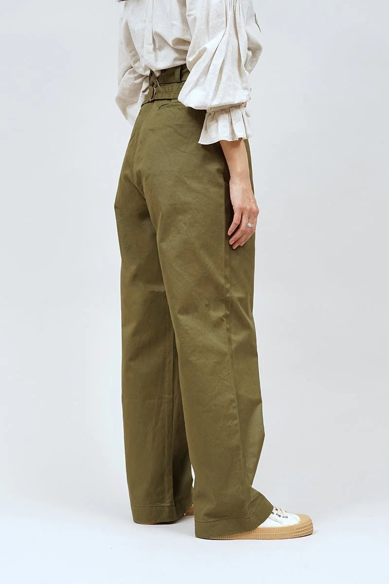 ◯ Nigel Cabourn woman - STRAIGHT CHINO PANT - GREEN -