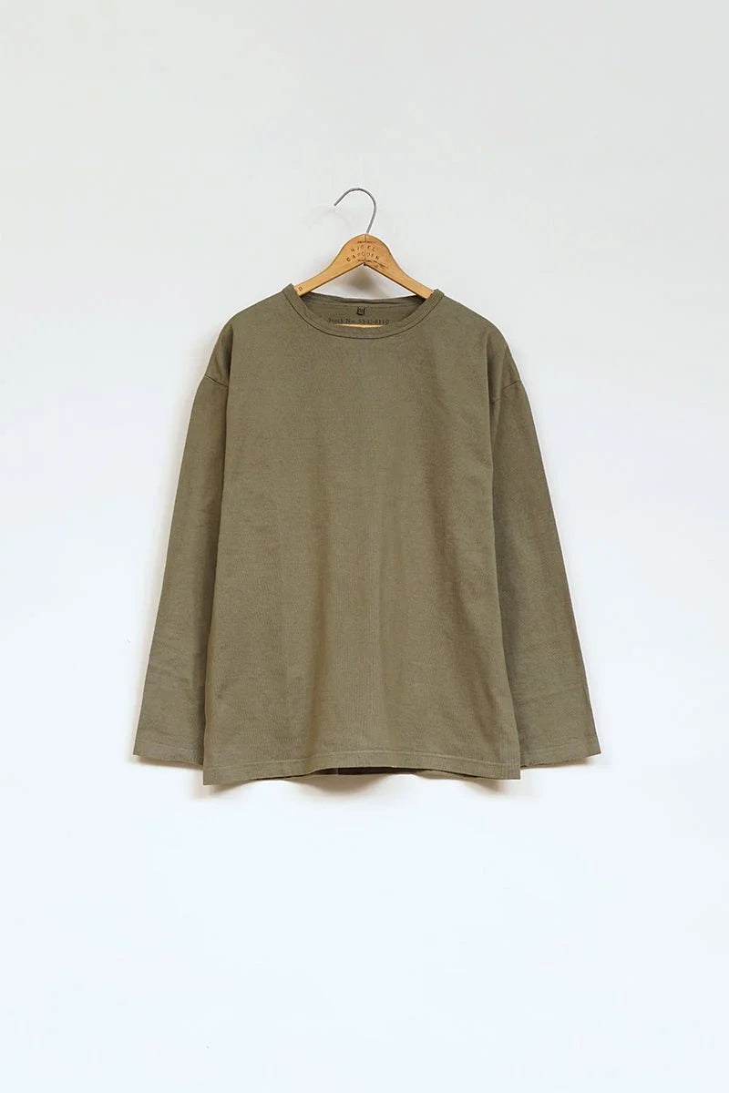 ◯ Nigel Cabourn - 9.5oz 40s USMC L/S - DARK GREEN