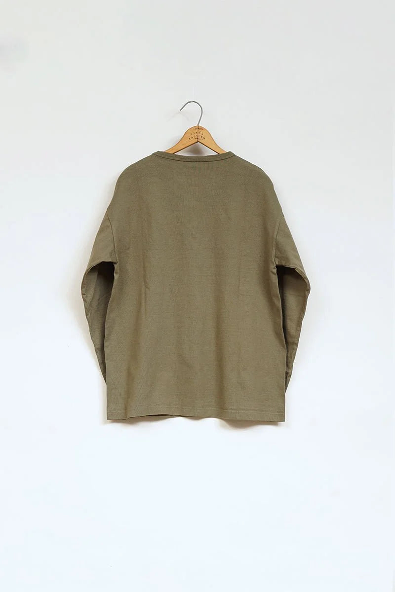 ◯ Nigel Cabourn - 9.5oz 40s USMC L/S - DARK GREEN