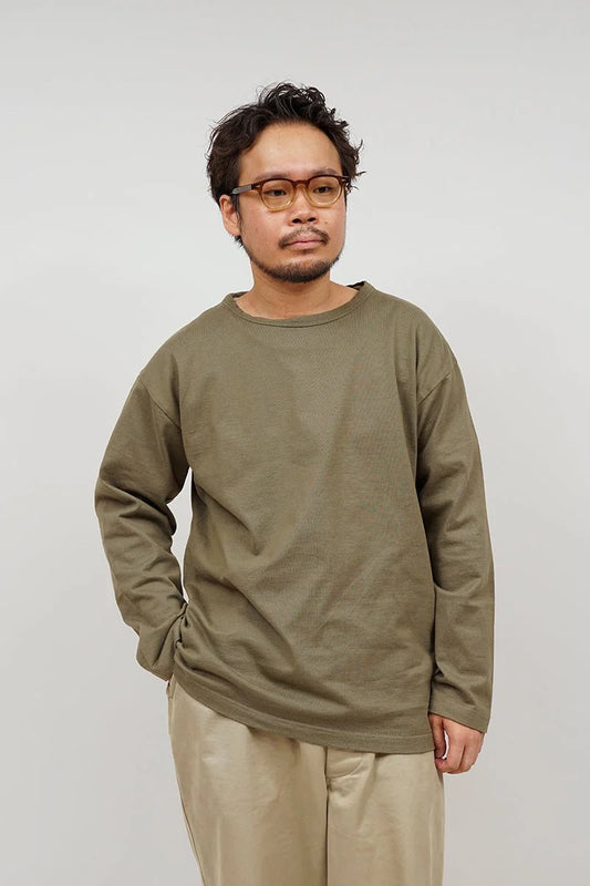 ◯ Nigel Cabourn - 9.5oz 40s USMC L/S - DARK GREEN