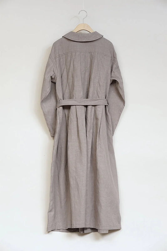 ◯ Nigel Cabourn woman - FRENCH WORK DRESS HD LINEN - GRAY