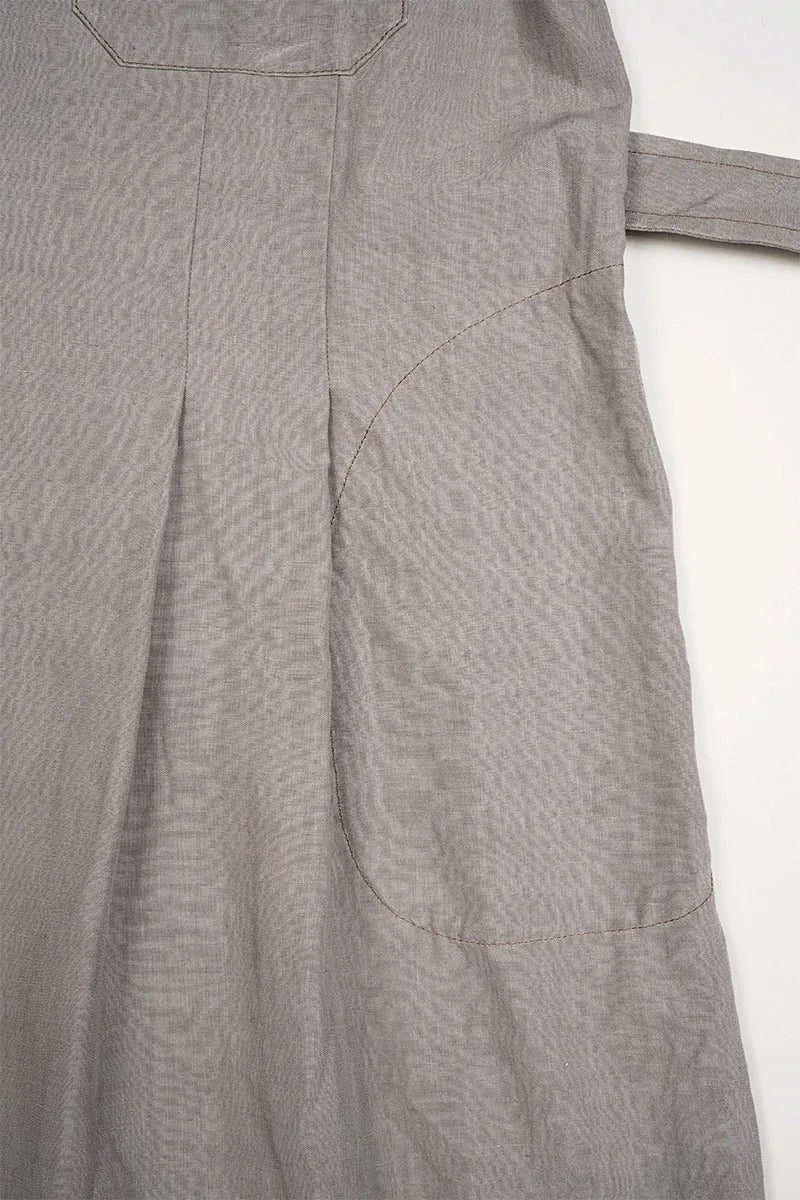 ◯ Nigel Cabourn woman - FRENCH WORK DRESS HD LINEN - GRAY