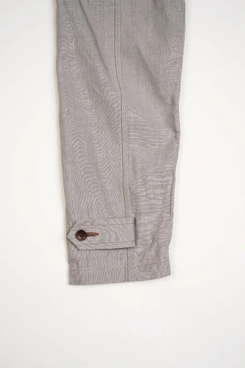 ◯ Nigel Cabourn woman - FRENCH WORK DRESS HD LINEN - GRAY