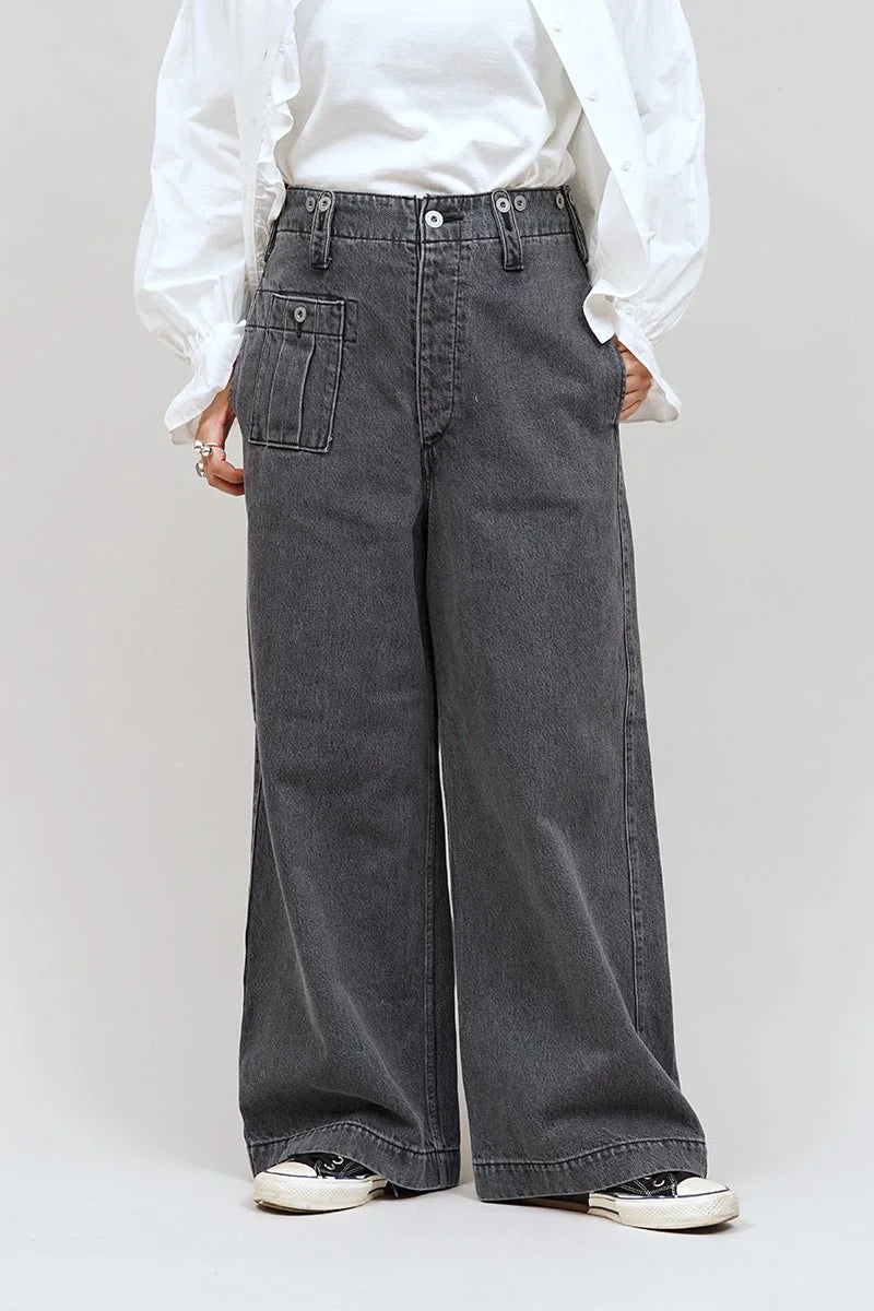 ◯ Nigel Cabourn woman - BATTLE DRESS PANT DENIM - GRAY